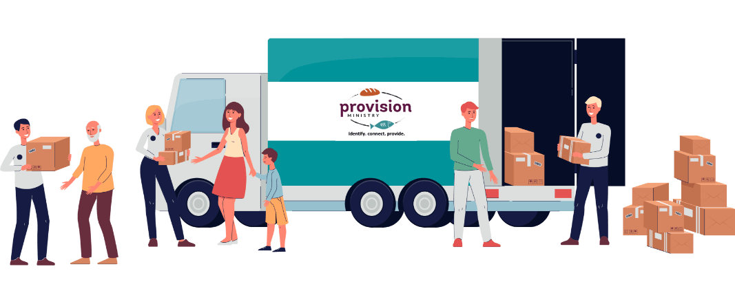 Graphic of Provision unloading truck