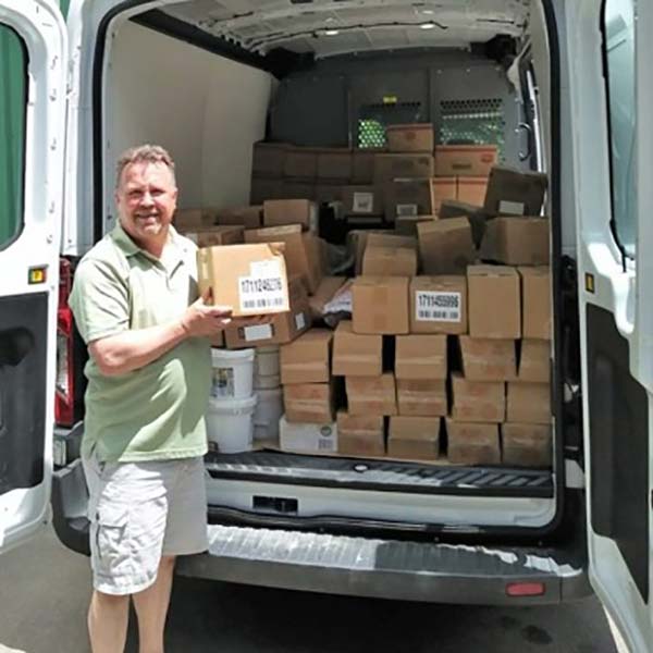 Van full of Food Donations